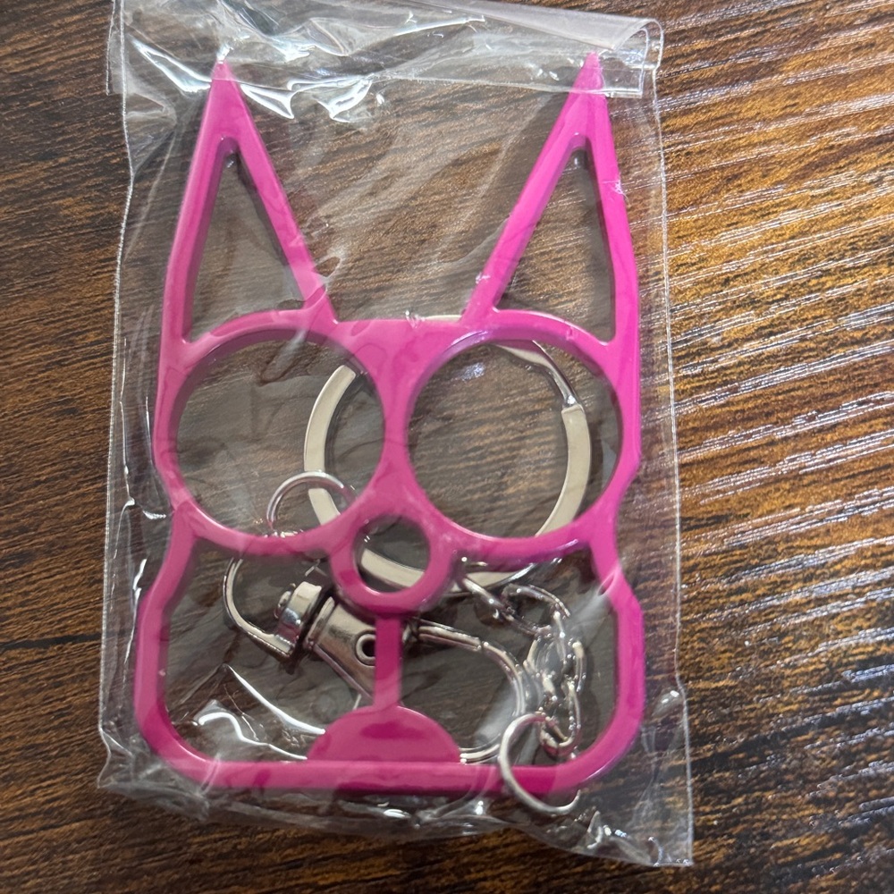 Pink Cat Ear Keychain